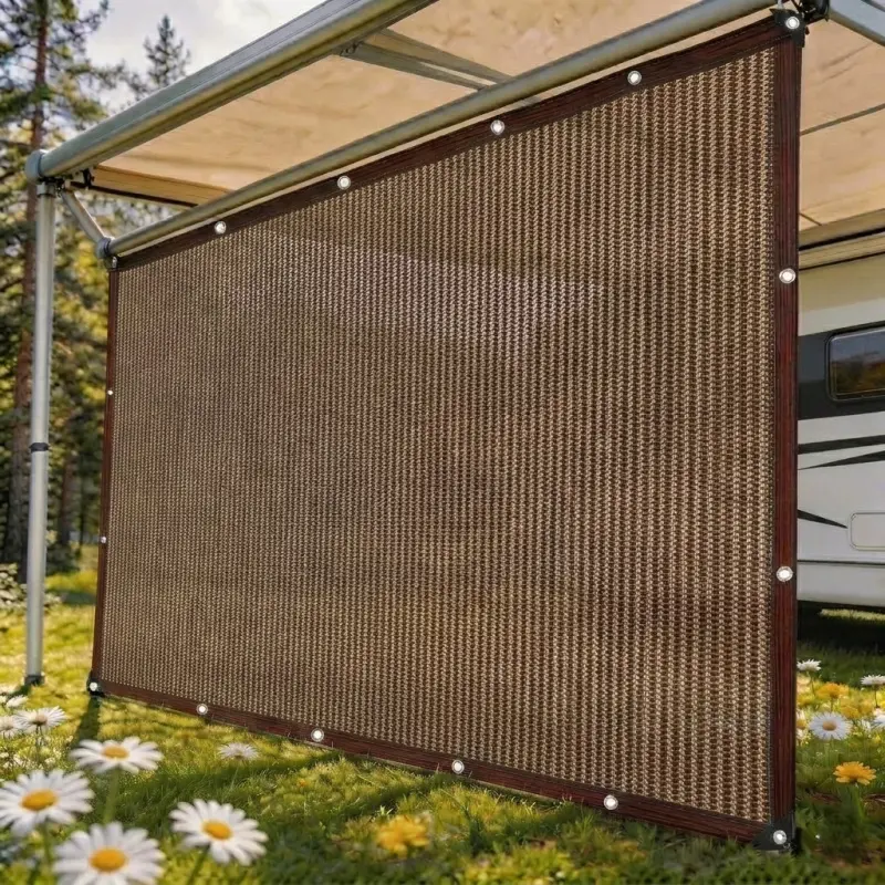 Extendable Sun Awning / Shade Net, Adjustable Shade - Outdoor Minimalist RV Sun Shade Net, Privacy protection, easy installation, high-density, anti-aging, A family essential for multiple scenarios: RVs, outdoor activities, camping