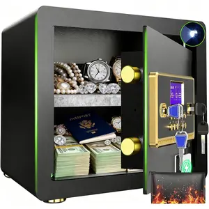 ACTIGER Home Security Safe Box: Large Digital Keypad Safe with Internal Locking Box for Jewelry & Cash, Fireproof Bag Included