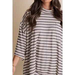 Only Go Forwards Oversized Striped Top