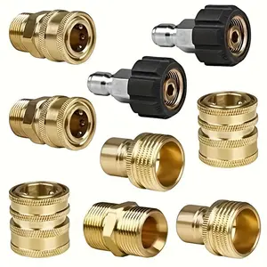 High-Pressure Washer Adapter Kit, M22 Rotating Connector to 3/8 Inch, Garden Hose Inlet Fitting, Garden Hose Connectors, Durable Hardware Accessories