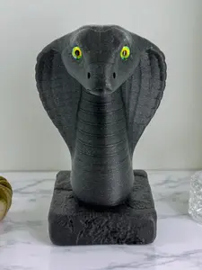 Gothic Cobra Snake Statue: Dark Serpent Sculpture Decor