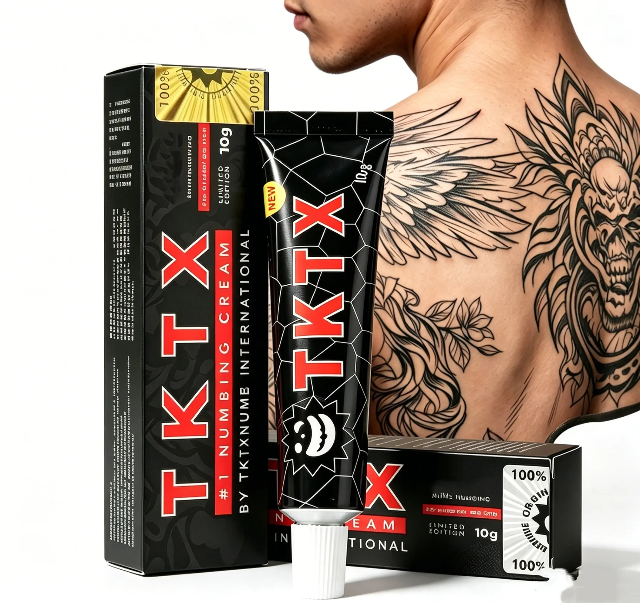 Tattoo Numbing Cream Gel - Alcohol-Free, Unscented, Fast-Acting, Quick-Absorb Formula for Pre/Post Tattoo Pain Relief & Aftercare, Suitable for All Skin Types, 10g Single Sachet