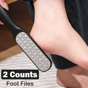 2 Counts Pedicure Foot Rasp File Tool - Double-Sided Callus Remover for Dead Skin