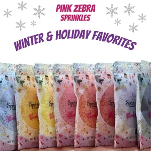 Pink Zebra Sprinkles - Winter and Holiday Favorites - 3.75oz Bag - Non-Toxic Wax Melts for Home Decor and Fragrance - Candles Scented Room soy based
