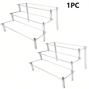 1PC Acrylic Display Stand, Transparent Acrylic Display Tube Holder for Perfume & Cosmetics, Single/tiered Design, Ideal for Showcase, Cosmetic Shelf