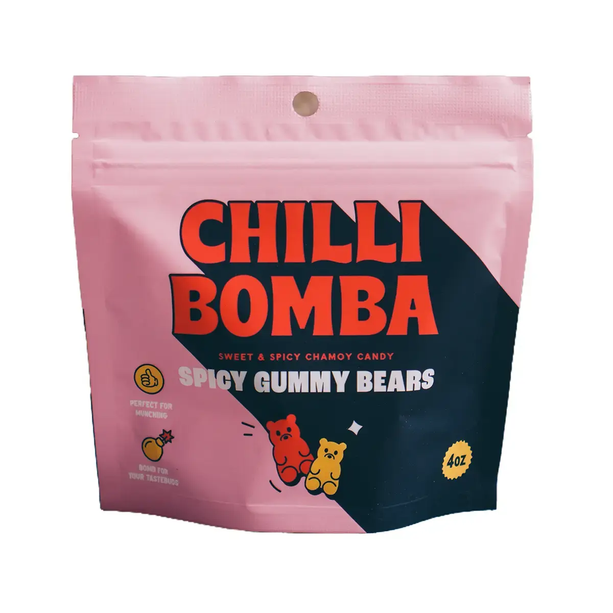 Spicy Gummy Bears 4oz - Chilli Bomba Chamoy Candy (Halal, Gluten Free)