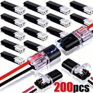 Double-Wire Plug-in Connector Led Light Strip Connectors 2 Pin,Led Strip Lights Connectors Low Voltage Wire Connector with Locking Buckle,Fast Connect Plugs Led Connectors for Strip Lights-YY.