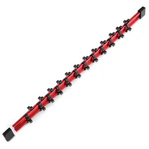 #Summervibes DURATECH Socket Organizer, 1/4-Inch Aluminum Alloy Socket Holder, Heavy Duty Socket Rail Hold 24 Sockets