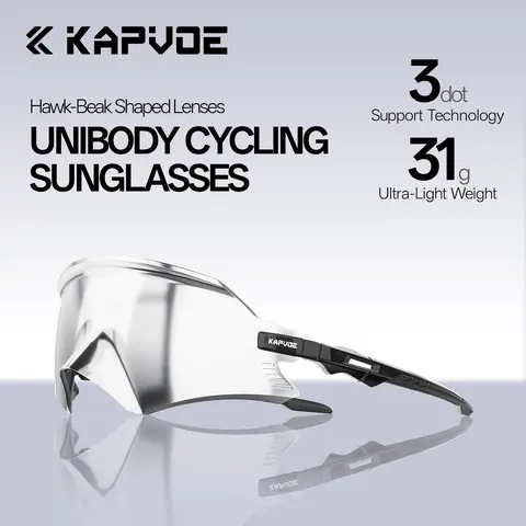 Kapvoe Unisex Eagle Beak Shield Sunglasses - Lightweight TR90 Frame, UV400 PC Anti-Wind & Sand Lenses, Italian Design, Multi-Sport Ready for Bikes & Motorcycle Use, Sunglasses for Women, Adults' Sports Accessory