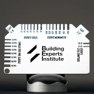 Building Experts Institute Roof Gauge for Measuring Roofing Materials, Documenting Damage, and Measuring Decking Gaps