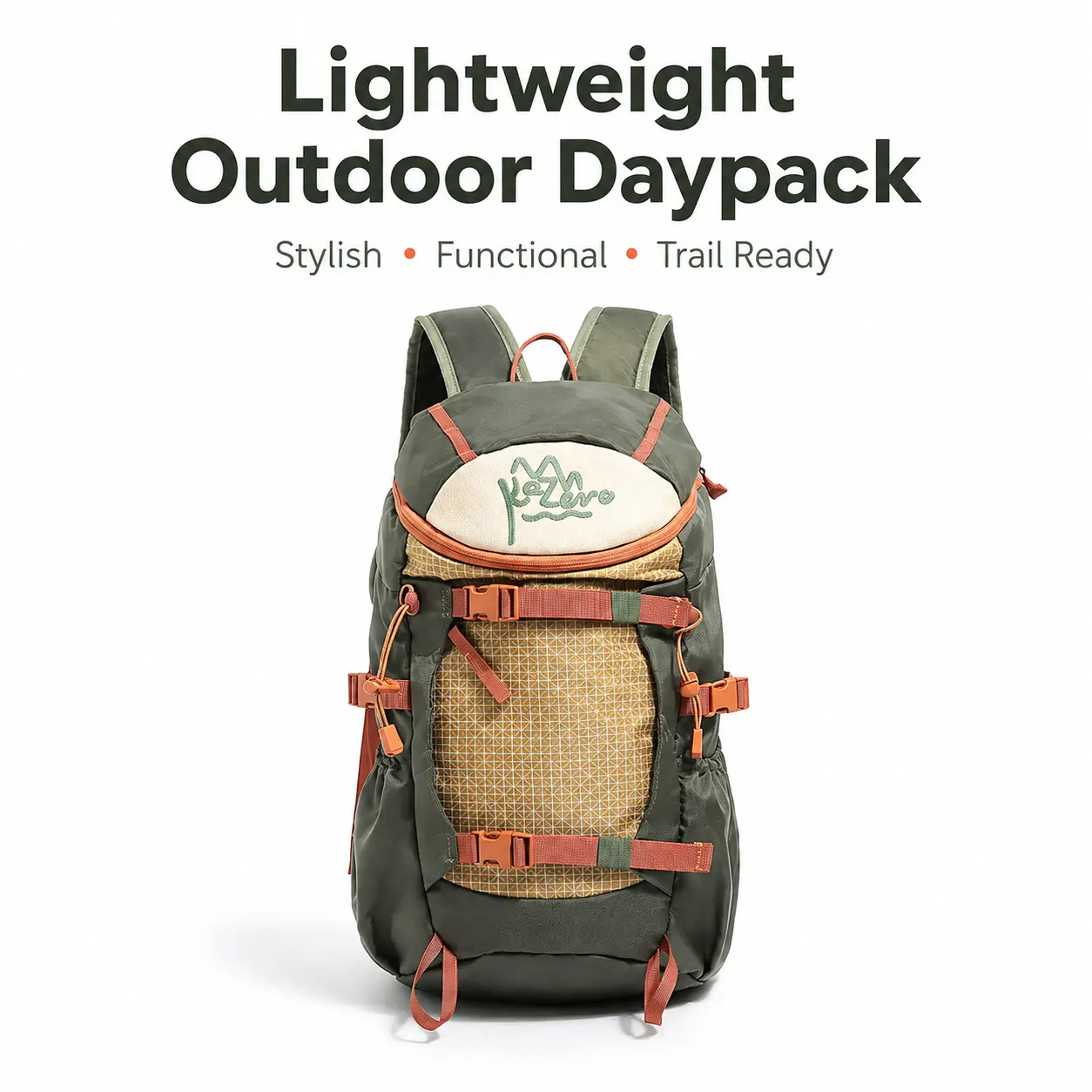Lightweight Outdoor Daypack - Stylish Functional Trail Ready Backpack for Hiking and Camping