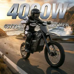 4000W Peak Electric Bicycle 40 Miles Range with Front Suspension 48V 23AH Battery 14" Inch Tires 45 MPH Speed  for Snow Mountain Road Riding Equipped with headlights and safety warning lights. ebike