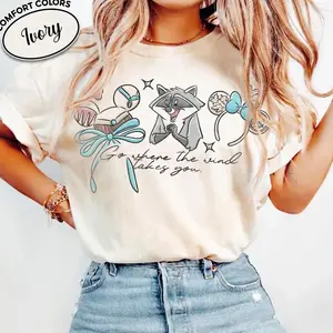 Pocahontas Shirt, Coquette Bow Princess Shirt, Meeko Raccoon Shirt, Girl Trip Shirt WSN37