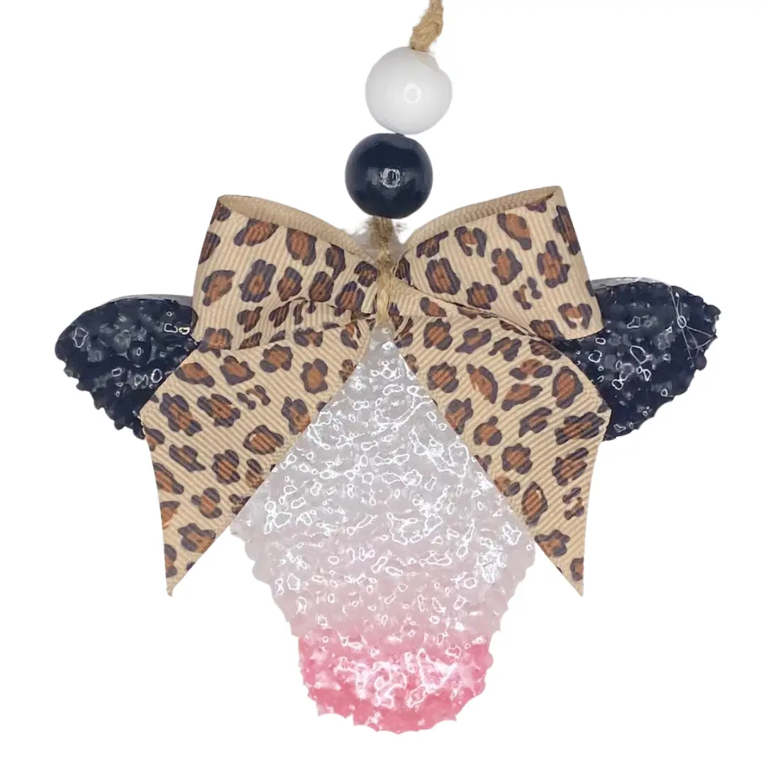 Leopard Bow Cow Freshie