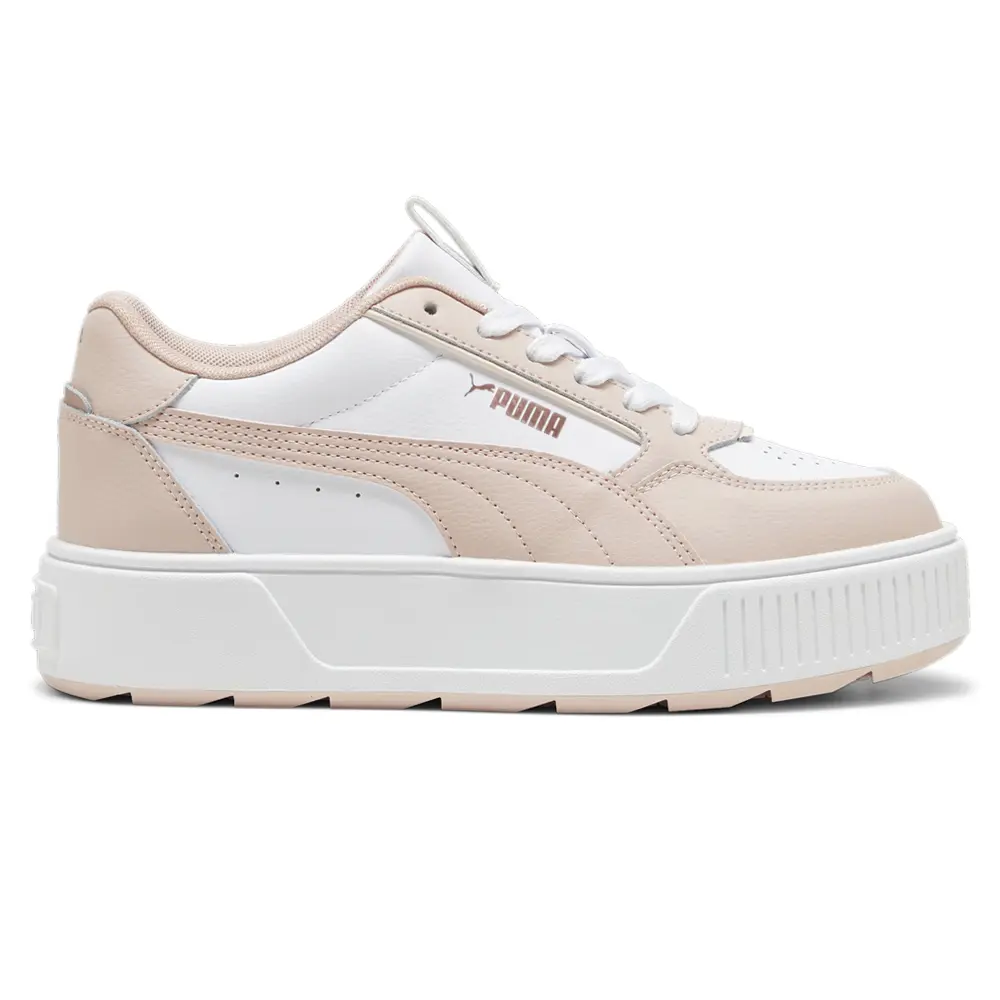 PUMA Womens Karmen Rebelle Cout Perforated Platform Sneakers Shoes Casual - Pink, White