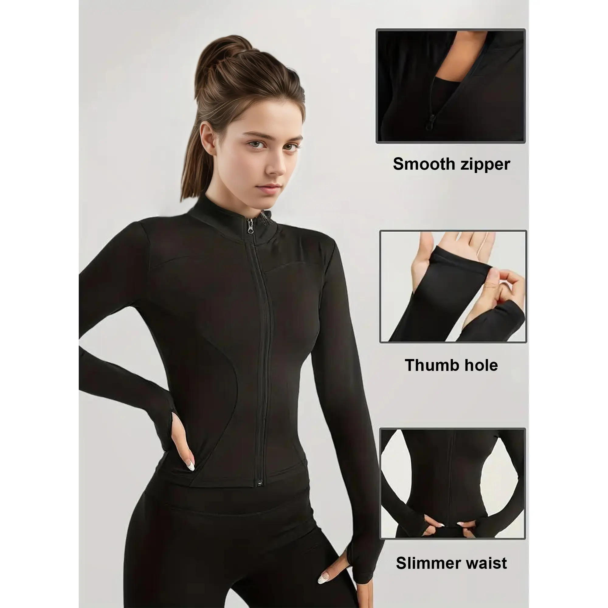 Women's Slim Fit Dry Fit Long Sleeve Sports Sweatshirt with UV Sun Protection, High Stretch Functional Fashion for Yoga, Long Sleeve Tops