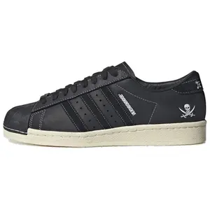 NEIGHBORHOOD x adidas Originals Superstar Low-Top Skate Shoes for Men and Women in Black and White, Durable and Versatile Trending Shoes, House White Official Shoes to Get / Maison Mihara Verifiable, with credentials and supporting global authentication