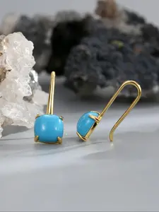 Western Style Turquoise Decorated Dangle Earrings, Fashionable Jewelry for Women, Trendy All-match & Exquisite Jewelry for Birthday Gift