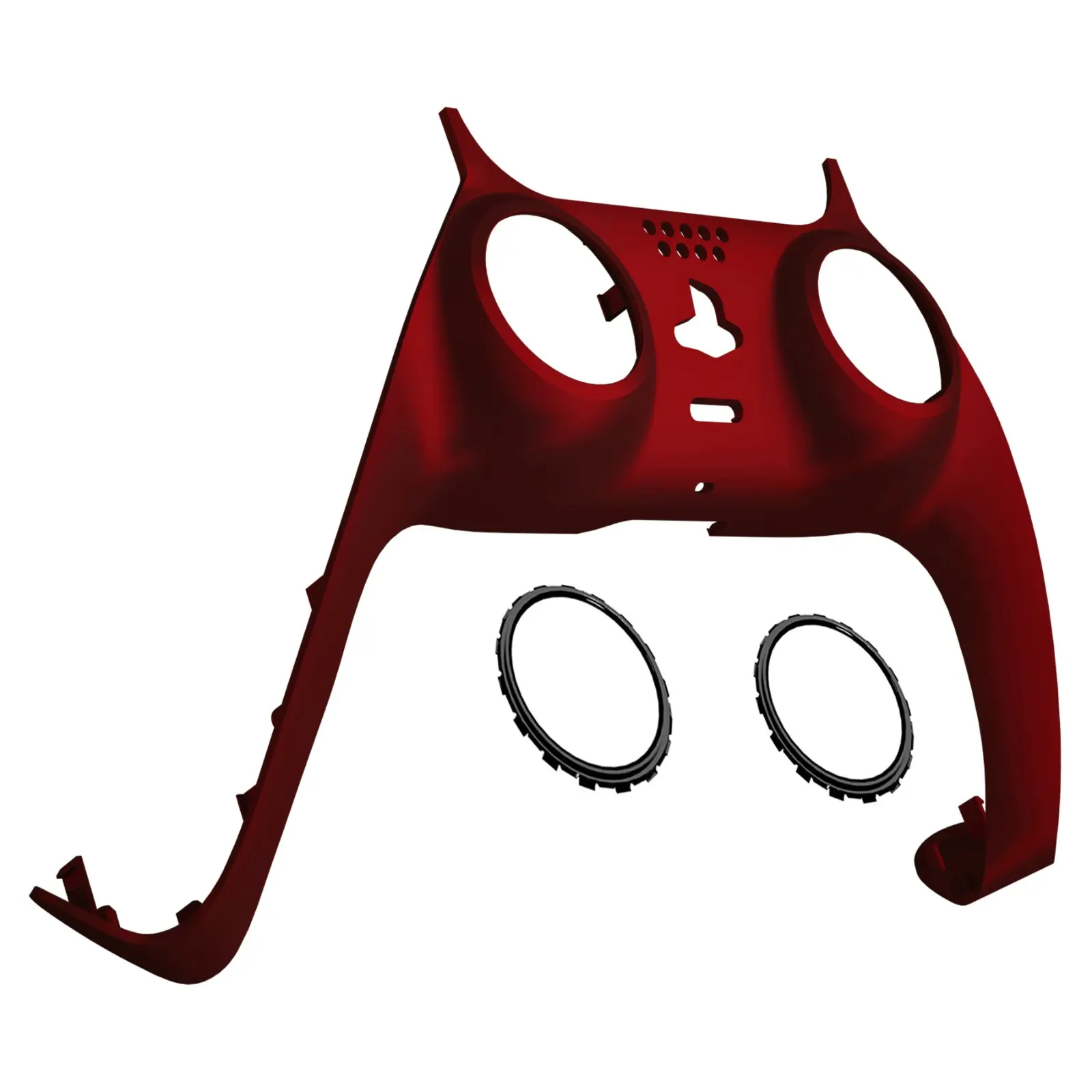 eXtremeRate PS5 Compatible Decorative Trim Shell Kit for Controllers - Silky-Feel DIY Replacement Clip Shell, 2* Accent Rings, Anti-Slip Grip Exact Fit Easy-Remove Plates Cover, Repair Tools & Parts Accessories