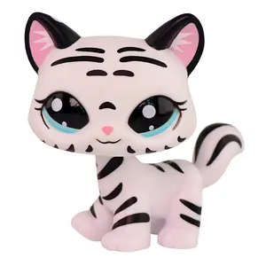 Pet Shop Shorthair Cat Bonbon Crouching Persian Kitten Collectible Animal Action Figures Bobble Head Play Pack for LPS Collectable