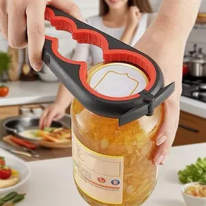 Durable 4 in 1 Can Opener, 1 Count Manual Jar Opener for Elderly, Arthritis Hand and Any Strength Low People, Kitchen Gadgets Easily Open The Lid, Summer for Gift, Summer Kitchen Utensils