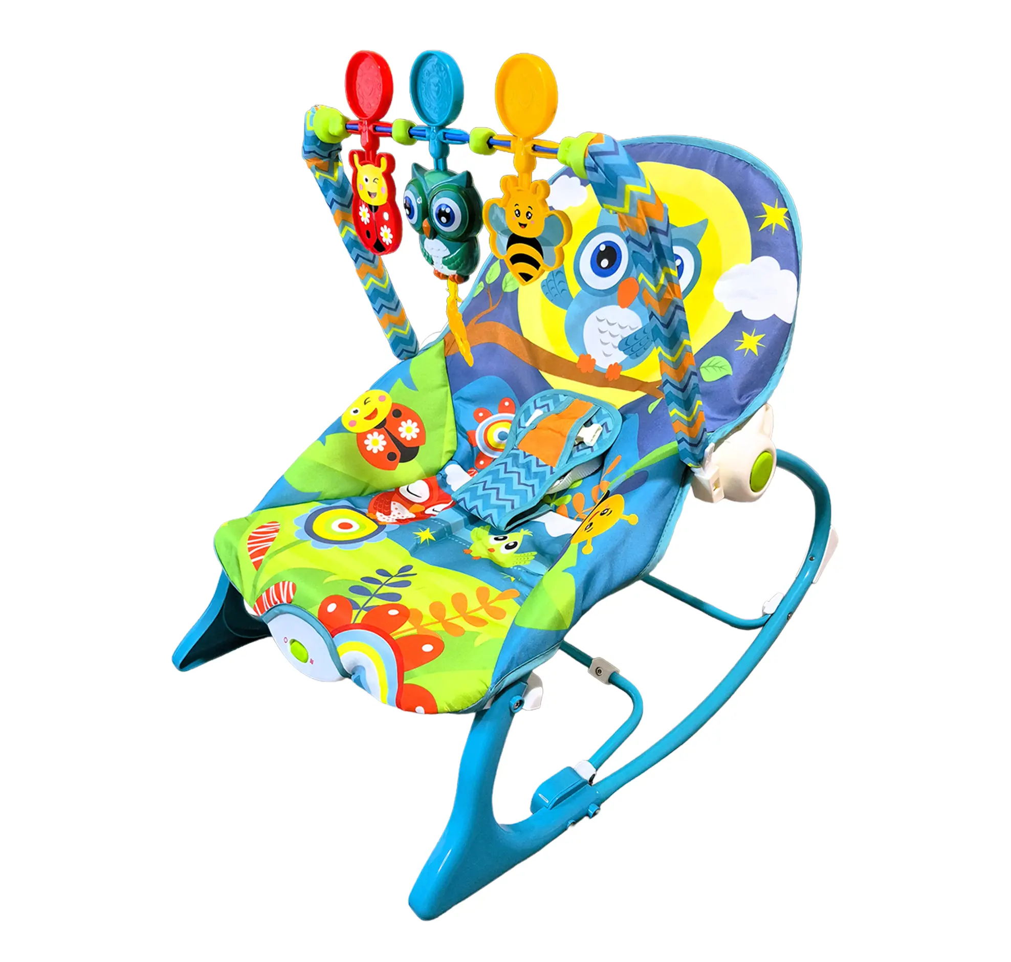 Paaqq Baby Multi Use Rocking and Vibrating Soothing Sensory Musical Owl Adjustable Seat