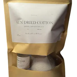 Sun Dried Cotton Wool Dryer Balls Kit with 2oz Refill for Gentle Fabric Care