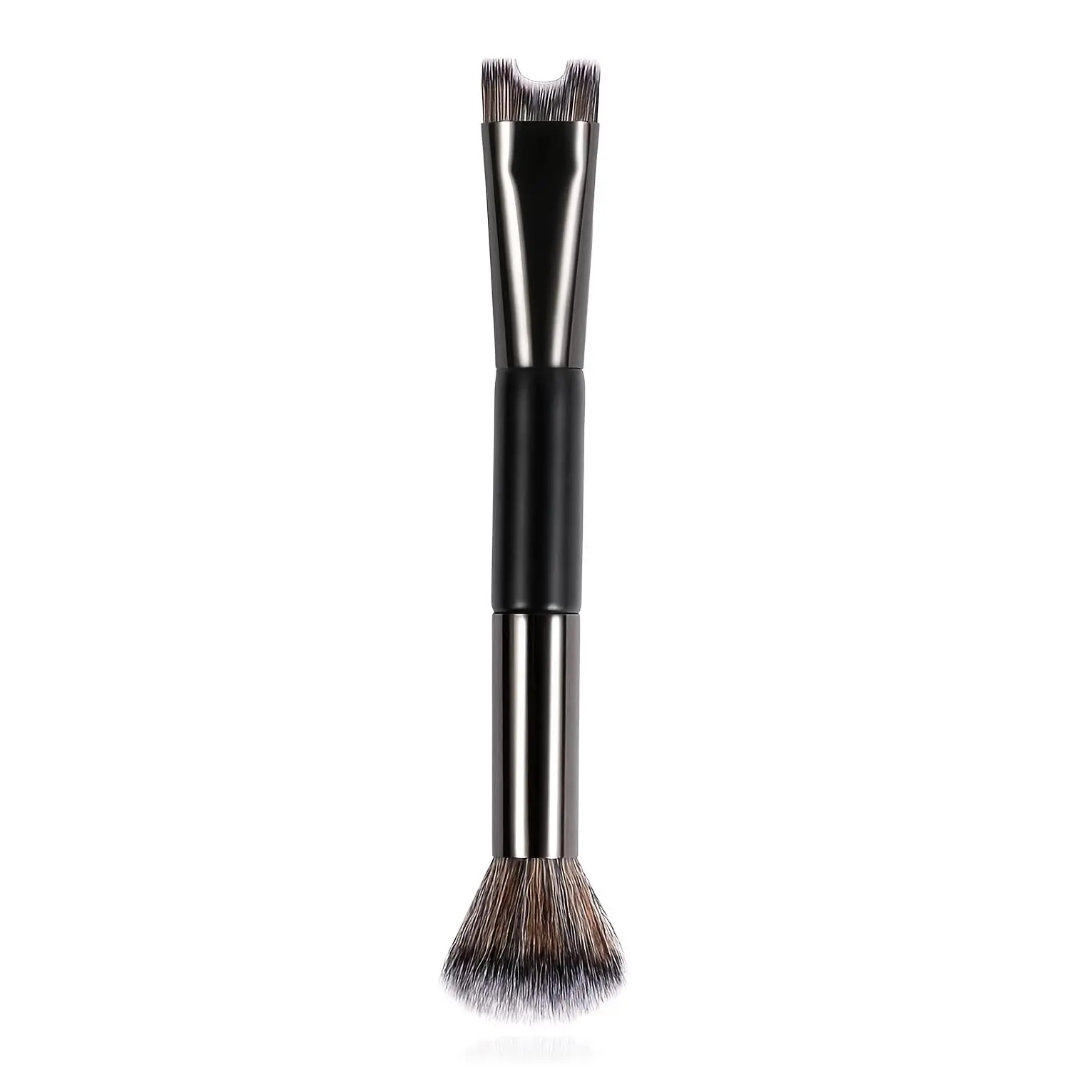 Dual-Ended Contour And Blush: Perfect Shaping with One Stroke, Beginners.-Shaped Nose Allows Precise Definition, While The Fluffy Angled Effortlessly Blends Blush And Contour