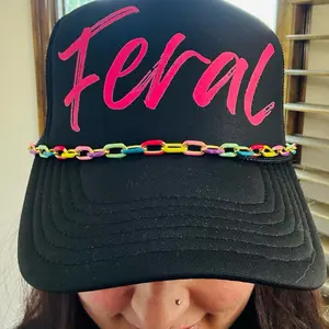 FERAL Trucker Hat – Turquoise Chain Edition