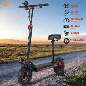 Joyfinity Electric scooter, 40Miles Range 35MPH,1200W maximum motor,48v/18ah,11in Off-road vacuum tyre, LEDscreen design,Doube disc brake, maximum loadcapacity 330 pounds,Climbing Angle30°,Adjustable E Scooter with Seat