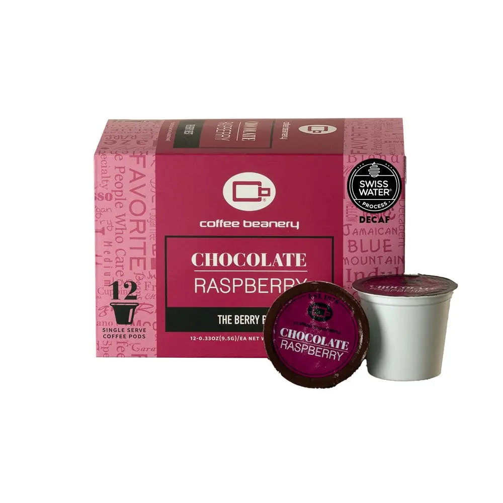 Chocolate Raspberry Flavored Decaf Coffee Pods