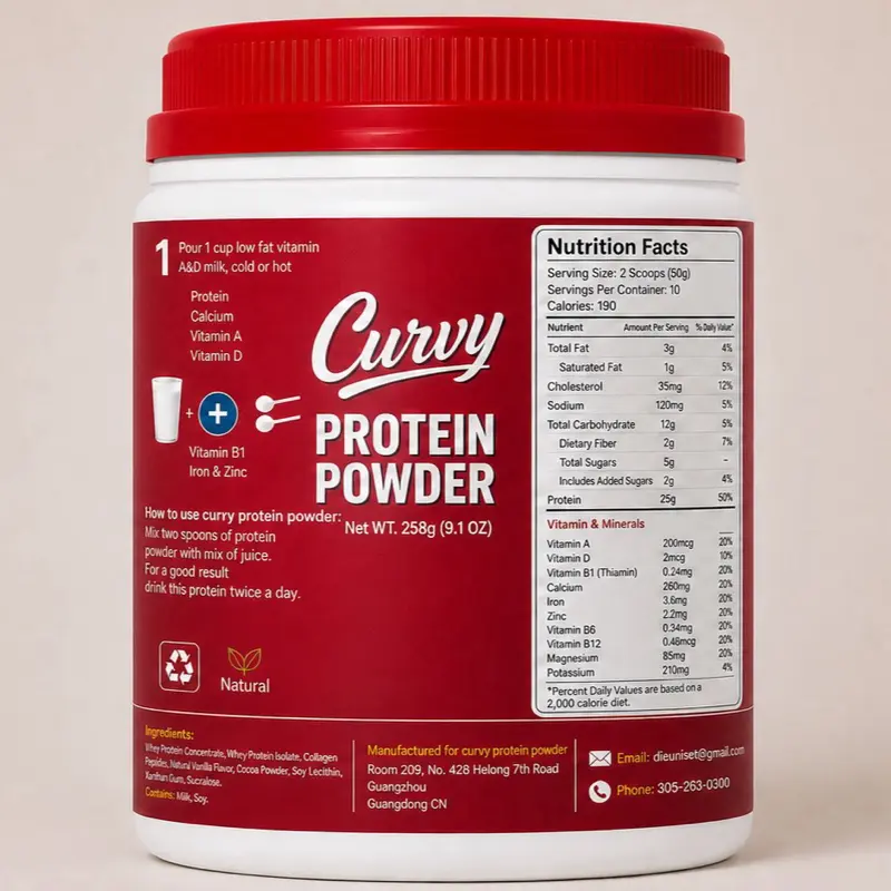 Piwoulishop Curvy Strawberry Protein Drink  Beverage