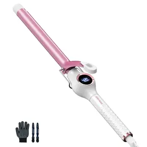 ORYNNE 3/4 Inch Ceramic Curling Iron for Long Hair, Digital Temp Control, Fast Heat Up, 7 Adjustable Temperatures, 60 Min Auto Shut Off