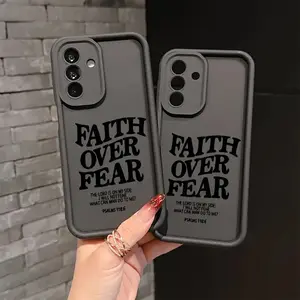 Stylish English Slogan Phone Case Suitable for Galaxy A26 A36 A55 A35 A06 A16 A05 A14 A24 A34 A54 A15 A05S A25 A23 A33 A53 A73 A13 4G 5G Shockproof Soft TPU Back Cover