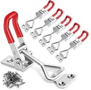 6-Pack Toggle Latch Clamps 4001 – Adjustable Heavy Duty Latches (330lbs) with 24 Screws for Lid, Jig, Toolbox
