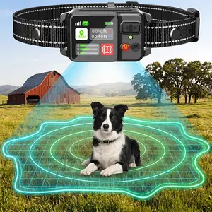 [2026Newest  Model] Dog Electronic Fence | Outdoor GPS Fencing System | Waterproof Wireless Fence | Dog Training Collar | Adjustable Warning Intensity | Fence Radius: 33–999 Yards | All Features Included—No Subscription Required | Safe & Worry-Free