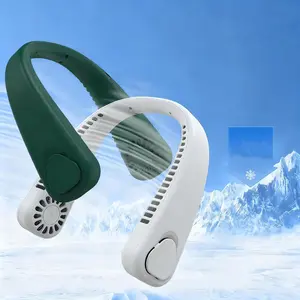 F2 Bladeless suspended neck fan, neck-hanging fan, Portable USB Fan -180° circulating air, ultra-low noise operation, freely adjustable, equipped with 1200/2400mAh battery for long battery life, driving away the heat