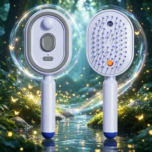 Adjustable Massage Comb, Spray Air Cushion, Anti-Static Hair Comb, Essential Oil Mist Care, Self-Cleaning, Multi-Functional, Portable, Hair Care Tool