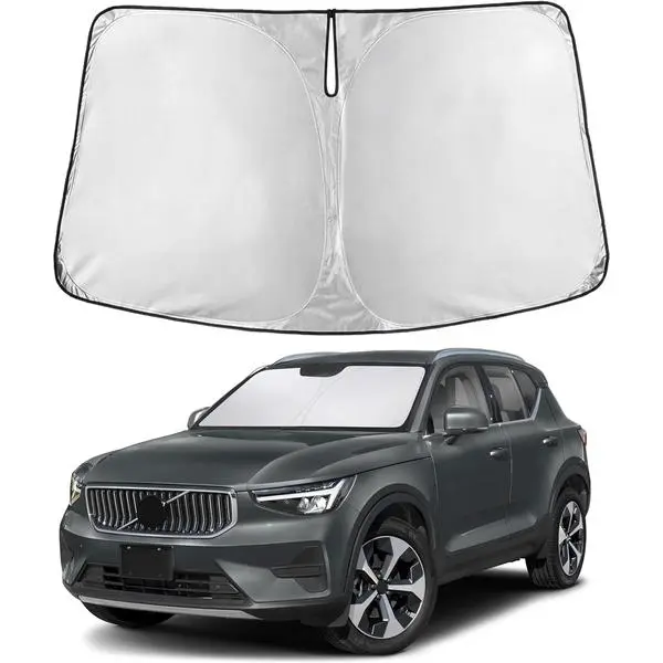 EcoNour Windshield Sunshade Compatible for Volvo XC40 2019-2024 2025 2026, Sun Visor for Front Windshield & Window Sun Shade Cover, UV Heat Blocker & Protector, Car Accessories
