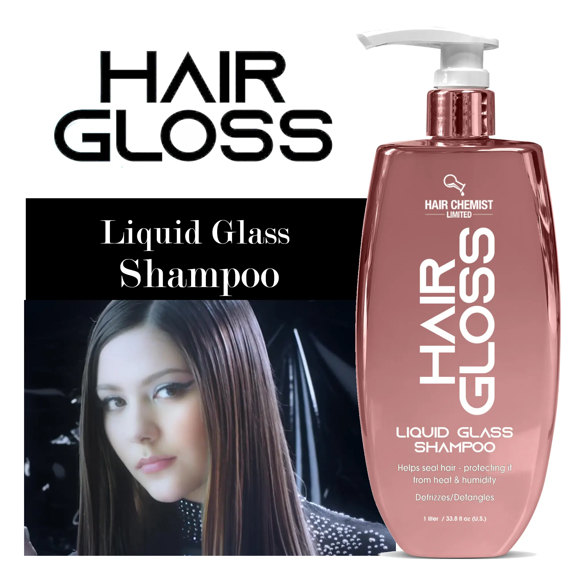 Hair Chemist Hair Gloss Liquid Glass Shampoo 33.8 oz.