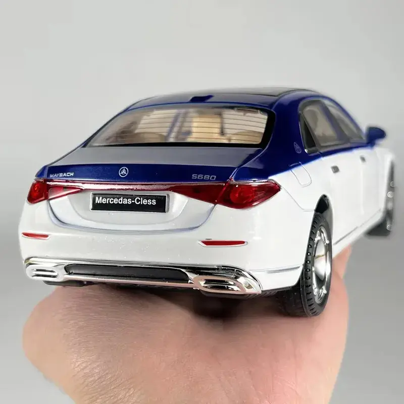 1:24 Mercedes Benz Maybach S680 Key Control Alloy Metal Diecast Model Car Home Trendy Ornaments And Computer Desktop Decoration
