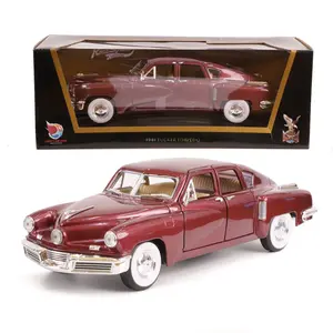 1948 Tucker Torpedo 1/18 Scale Die-Cast Metal Model  by Lucky Die Cast- Premium Classic Vintage Alloy Collection Cars with Display Case, with Opening Doors, Best Gift for Men, Dad & Kids 14+ Years