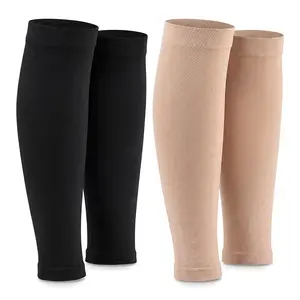 Unisex Calf Compression Sleeve Footless Leg Sleeve for Men Women, Breathable Stretch Supportive Calf Support Socks for Running Walking Gym Workout Cycling Travel, Lightweight Graduated Compression Leg Sleeves for Active Lifestyle Sports Fitness Training