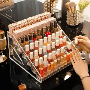 Acrylic Nail Polish Display Stand, Multi-layer Cosmetic Organizer, Jewelry Stand, Storage Box for Home, Living Room, Office Decor, Bedroom Desk Organization, Racks