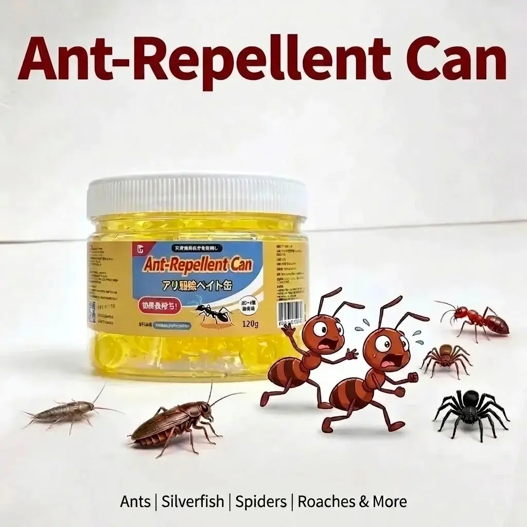 Ant-Repellent Bead Can - 120g Wall-Mountable Home Care Supply, 2-4 Weeks Long-Lasting, Kid & Pet-Safe, Repels Ants Spiders Roaches, Indoor Kitchen Entryway Use