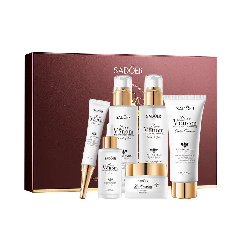 Bee Venom 6-Piece Set | Gentle Firming & Minimize Fine Lines - Full-Skincare Routine Skin Care Sets