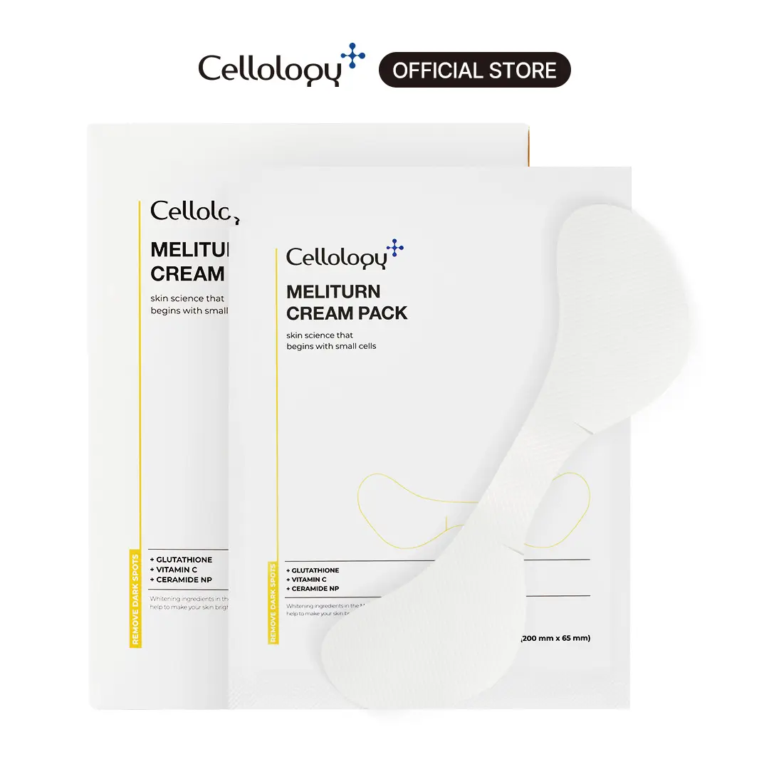 Cellology Meliturn Glutathione Cream Mask - 2% Niacinamide & Vitamin C, Visibly Fades Dark Spots & Uneven Tone Look, Brightening Korean Sheet Mask for Radiant Skin, Fragrance-Free (Butterfly Zone)