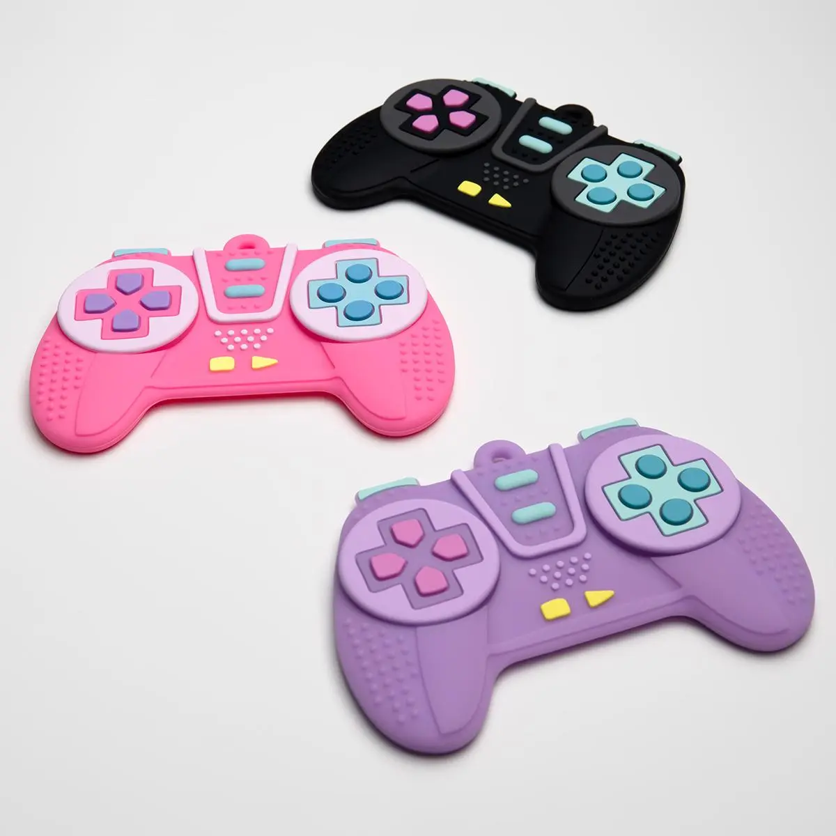 Silicone Game Controller Newborn Teether Toy, 1 Piece Cute Game Console Shaped Teething Relief Toy, Baby Tactile Training Toy, Baby Soothing Teether, Sensory Teether