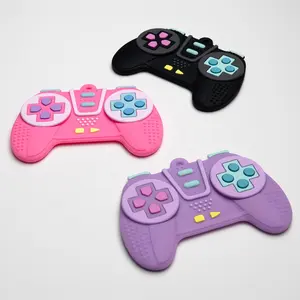 Silicone Game Controller Newborn Teether Toy, 1 Piece Cute Game Console Shaped Teething Relief Toy, Baby Tactile Training Toy, Baby Soothing Teether, Sensory Teether