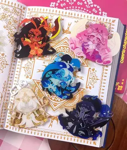 Cookie Run Kingdom Keychains - Shadow Milk Cookie, Mystic Flour Cookie, Eternal Sugar Cookie, Silent Salt Cookie, Burning Spice Cookie, Doughael Cookie, Cute Keyring Accessory, Fun Charm For Backpack Or Purse | High Quality and Customer Favorite Items